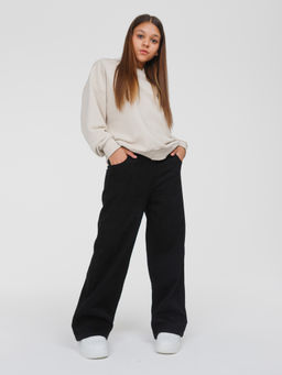 Джинсы-трубы утеплённые для девочек