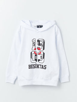 Be?ikta? Bask?l? Uzun Kollu Erkek ?ocuk Hoodie