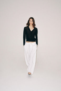 PANTAL?N CON LINO ZW COLLECTION / Blanco