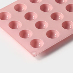 Форма для выпечки Доляна Фигуры.Полусфера, силикон, 28.3?16.5 см, 24 ячейки (d=2.8 см), розовая фото 5