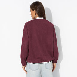 Бомбер из экозамши, Любуйся мной (бордовый) - Charutti фото 5