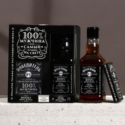 Подарочный набор 100% мужчина: гель для душа виски 250 мл и игральные карты, Чистое счастье