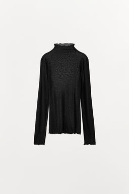 CAMISETA LISA CON LYOCELL / Negro