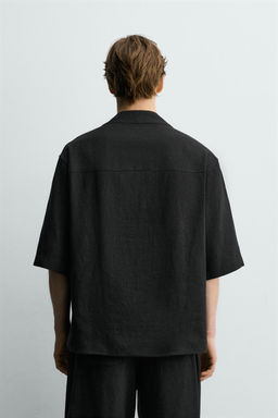 CAMISA RELAXED FIT VISCOSA - C??AMO / Negro - Zara фото 3