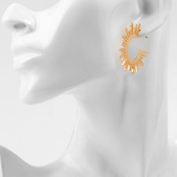 Серьги металл Атмосфера солнце, ярило, цвет золото