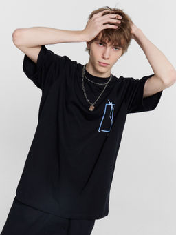 Футболка мужская черная с принтом-портретом черный +печать 111846 - Mark formelle фото 8