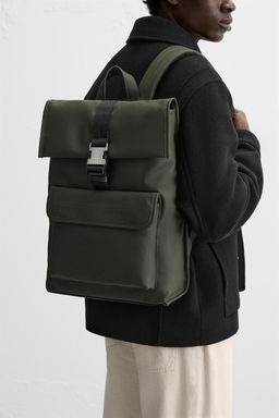 RUBBERISED BACKPACK WITH FLAP - Zara фото 16