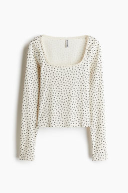 Top de algod?n con ribete de picot - H&m фото 2