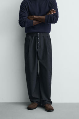 RELAXED FIT PINSTRIPE TROUSERS - Zara фото 2