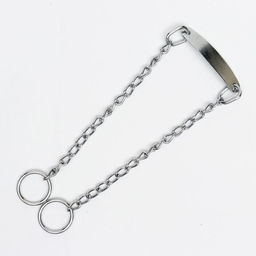 Ошейник - удавка с табличкой под гравировку, 32,5 см, толщина проволоки 1,6 мм - Пижон фото 3