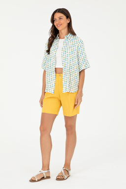 U. S. Polo Assn / Женские шафрановые тканые шорты - U.s. polo assn фото 3