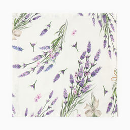 Набор салфеток с декоративными кольцами «Этель» Lavender, 40×40 см - 4 шт., 100% хлопок, саржа