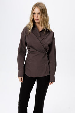 Рубашка Pirs 6208-Р серо-коричневый  фото 3