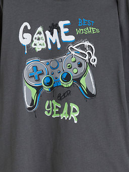 Bisiklet Yaka Erkek ?ocuk Pijama ?st