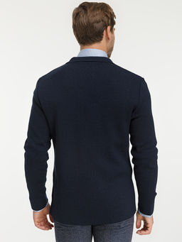 Кардиган мужской GREG G136Z-KF-зигзаг (синий/т.синий)