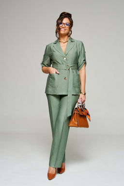 Костюм 6333 хаки, Брюки, Жакет - Beautiful and free фото 3