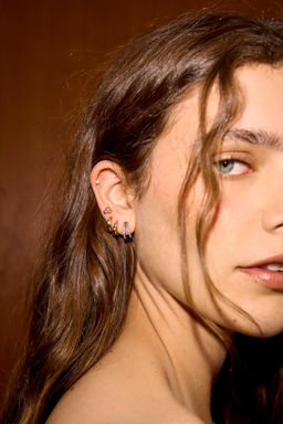 PACK MINI PENDIENTES AROS BRILLOS / Dorado - Zara фото 2