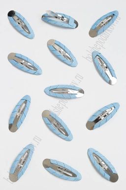 Заколка-основа 5 см, с репсовой лентой (20 шт) SF-351, голубой №184