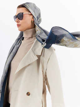 Большой, мягкий, тонкий и очень нежный двусторонний палантин с рисунком - Tantino фото 9