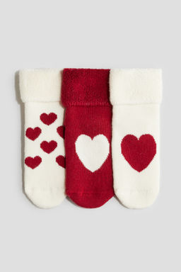 Pack de 3 calcetines en tejido rizado - H&m фото 3