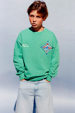 SUDADERA ESTAMPADO SURF / Verde - Zara фото 4