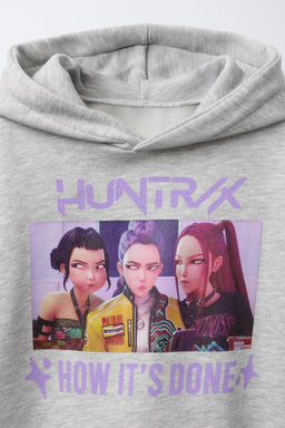 KPOP DEMON HUNTERS NETFLIX  PRINT HOODIE - Zara фото 3