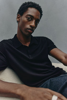 Polo de lana Slim Fit