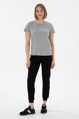 Kad_n Gri Melanj Basic Ti__rt Sepette S_rpriz _ndirim - U.s. polo assn фото 4