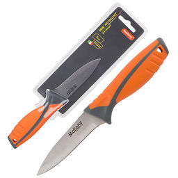 Цена за 2 шт. Нож с прорезиненной рукояткой ARCOBALENO MAL-04AR для овощей, 9,5 см 005523