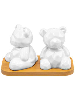 Набор для специй 2 пр. 14*7,2*8,5 см Мишки на деревянной подставке - Elan gallery фото 3