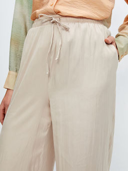 Beli Lastikli Saten Kad?n Pantolon