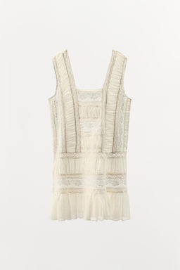 PLEATED LACE DRESS - Zara фото 6
