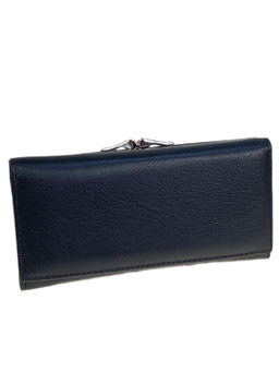 Женское портмоне из натуральной кожи, цвет черный