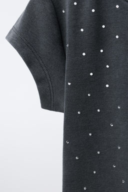 STRASS WASHED-EFFECT T-SHIRT - Zara фото 4