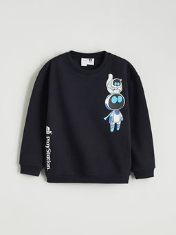 PlayStation Bask?l? Erkek ?ocuk Kal?n Sweatshirt