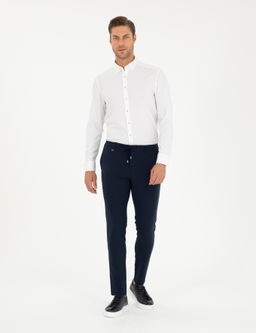 Lacivert Klasik Jogger Pantolon