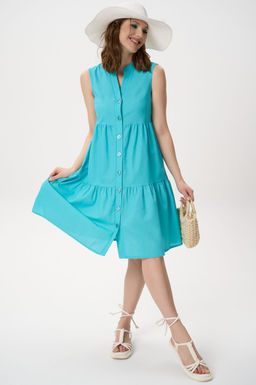 Сарафан Жаркое лето (бирюзовый) - Эльза фото 5