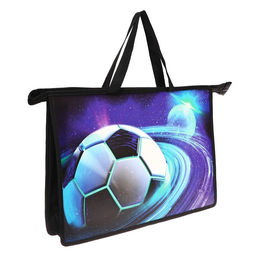 Папка с ручками А4, 335 х 235 х 55 мм, пластиковая, ручки-шнурок, Calligrata Футбол  фото 2