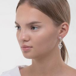 Цена за 2 шт. Клипсы для ушей QF «Грация», сердце объёмное, цвет МИКС