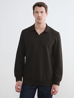 Polo Yaka Erkek Sweatshirt