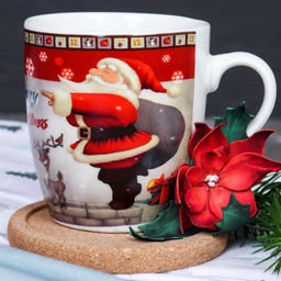 Кружка новогодняя 250 мл / X1188-6 /уп 12/96/ 2 СОРТ - Галеонтрейд фото 2