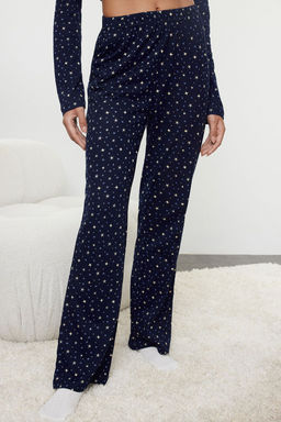 Trendyolmilla Lacivert %100 Pamuklu Galaksi Desenli Orme Pijama Tak?m? THMAW25PT00097  фото 8