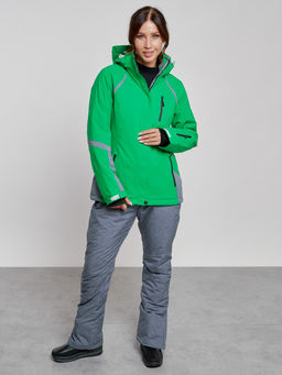 Горнолыжный костюм женский зимний зеленого цвета 02316Z - Chunmai фото 6