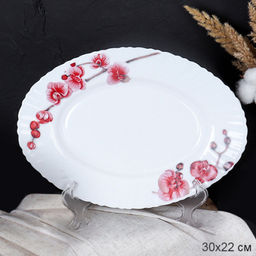 Блюдо овальное 300 мм / 36/LHP-FW4 (6755) /уп 2/ Орхидея на ветке