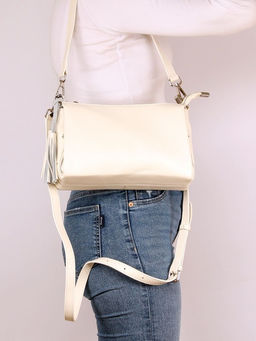 Сумка женская натуральная кожа GU 163-8548, 3отд, плечевой ремень, молочный SALE 265772 - Adelia фото 4