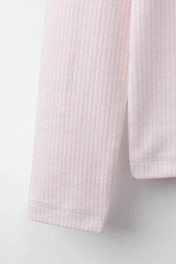 PLAIN RIBBED T-SHIRT - Zara фото 4