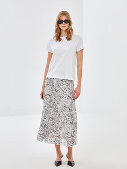 Beli Lastikli Desenli Kad?n ?ifon Etek