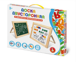 Доска для рисования комбинированная №9, настольная, 42*33см + магн. буквы, цифры и знаки (02267) "Десятое королевство"