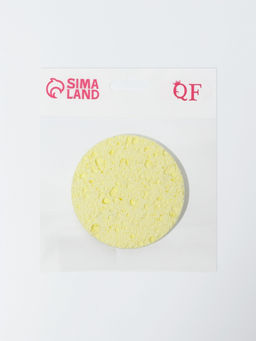 Цена за 2 шт. Спонж для умывания, d=8 см, жёлтый - Queen fair фото 4