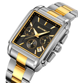 Часы наручные Skmei мужские электронные спортивные 2339silver-gold-black-steel